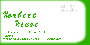 norbert wiese business card